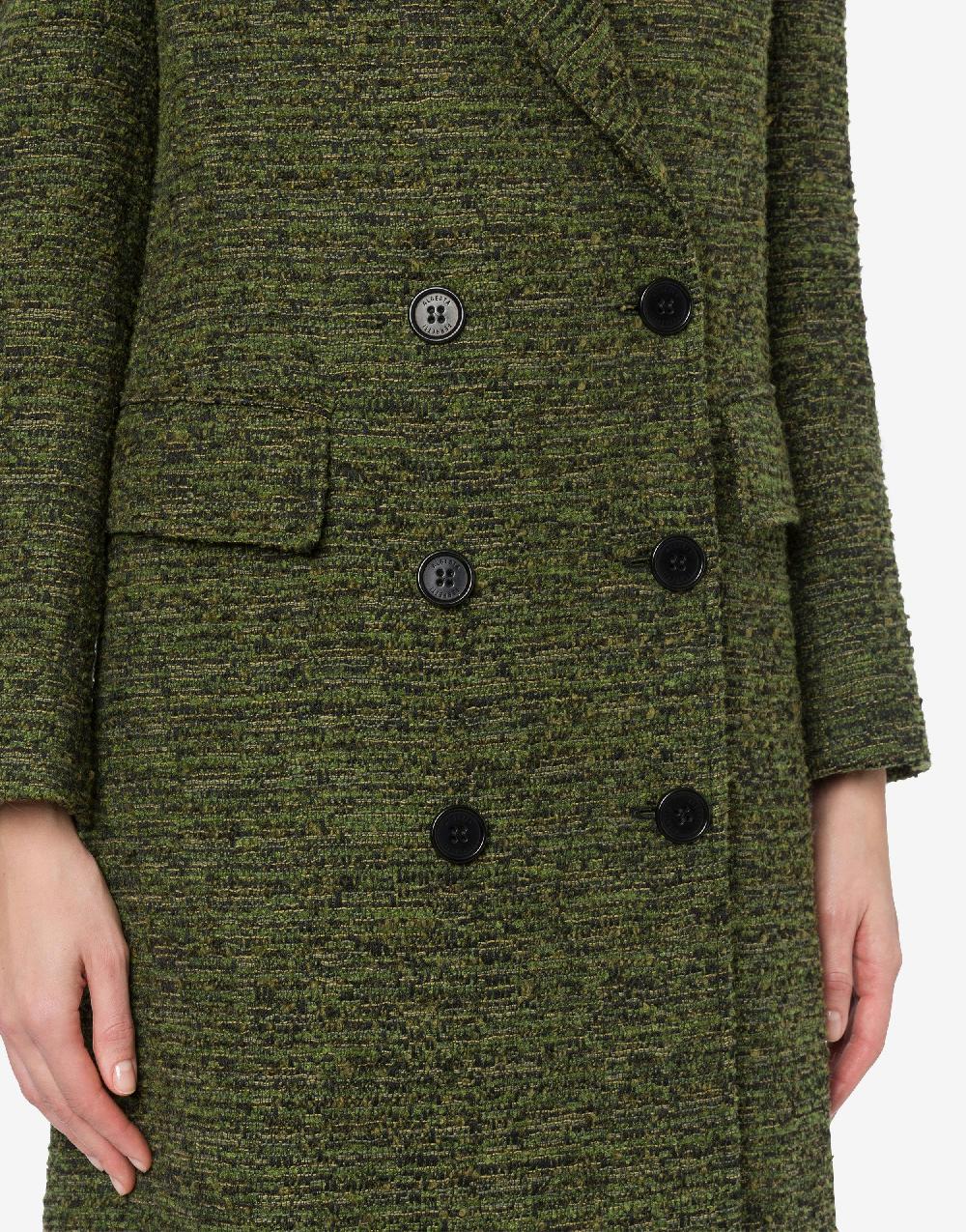 Alberta Ferretti Cappotto doppiopetto in tweed bottonato Online