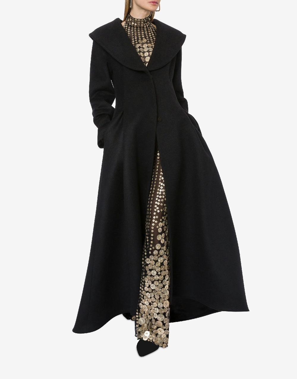 Alberta Ferretti Cappotto in panno di lana e cashmere Outlet