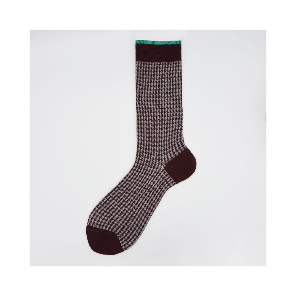Alto Milano Calza corta in misto cashmere in fantasia pied de poule Gianni