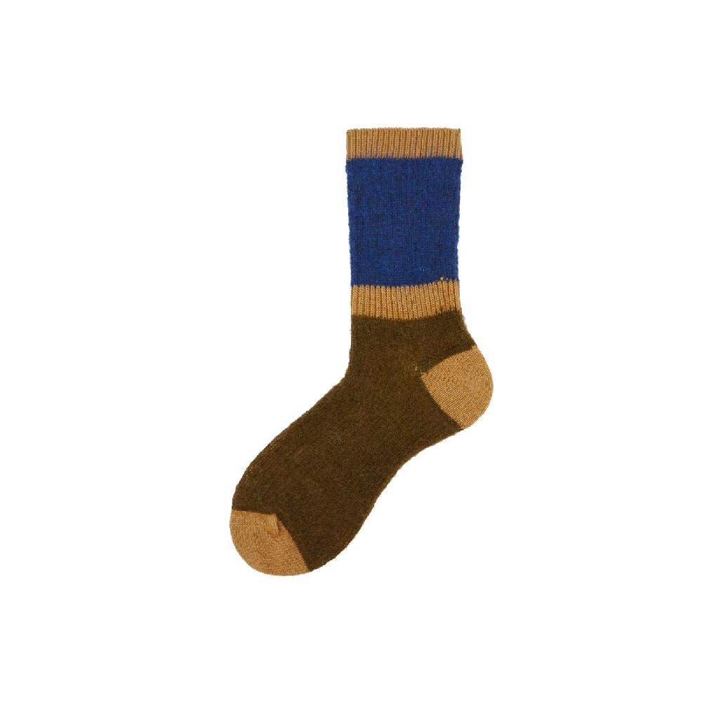Alto Milano Calza corta in baby mohair a costa con rigone Clara