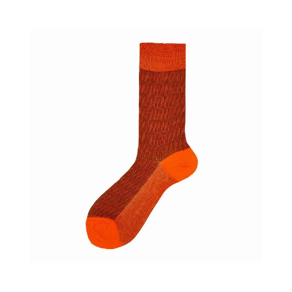 Alto Milano Calza corta uomo in cotone links jacquard a righe Pyne