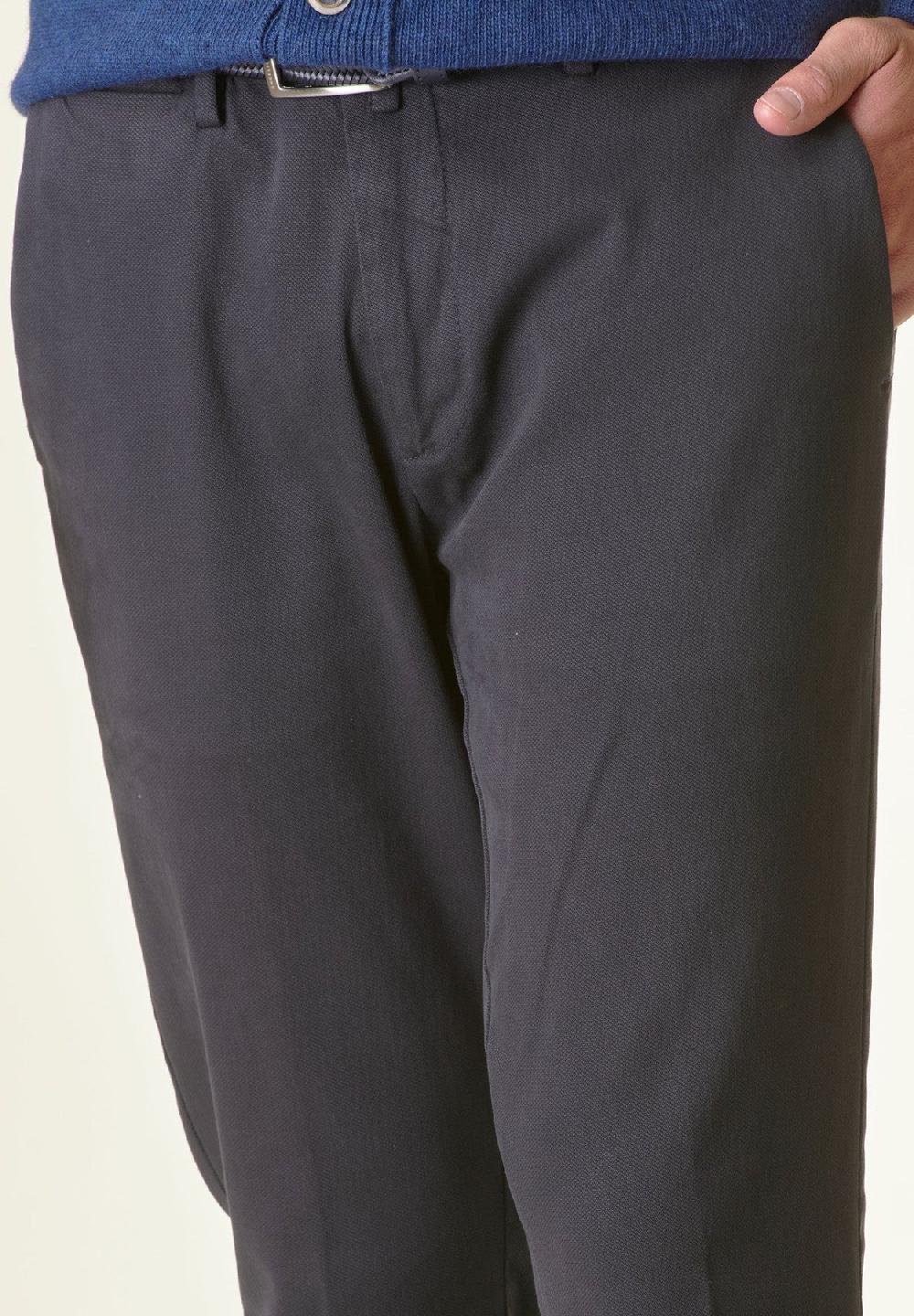 ﻿Angelico Pantalone blu navy armatura cotone slim Italia