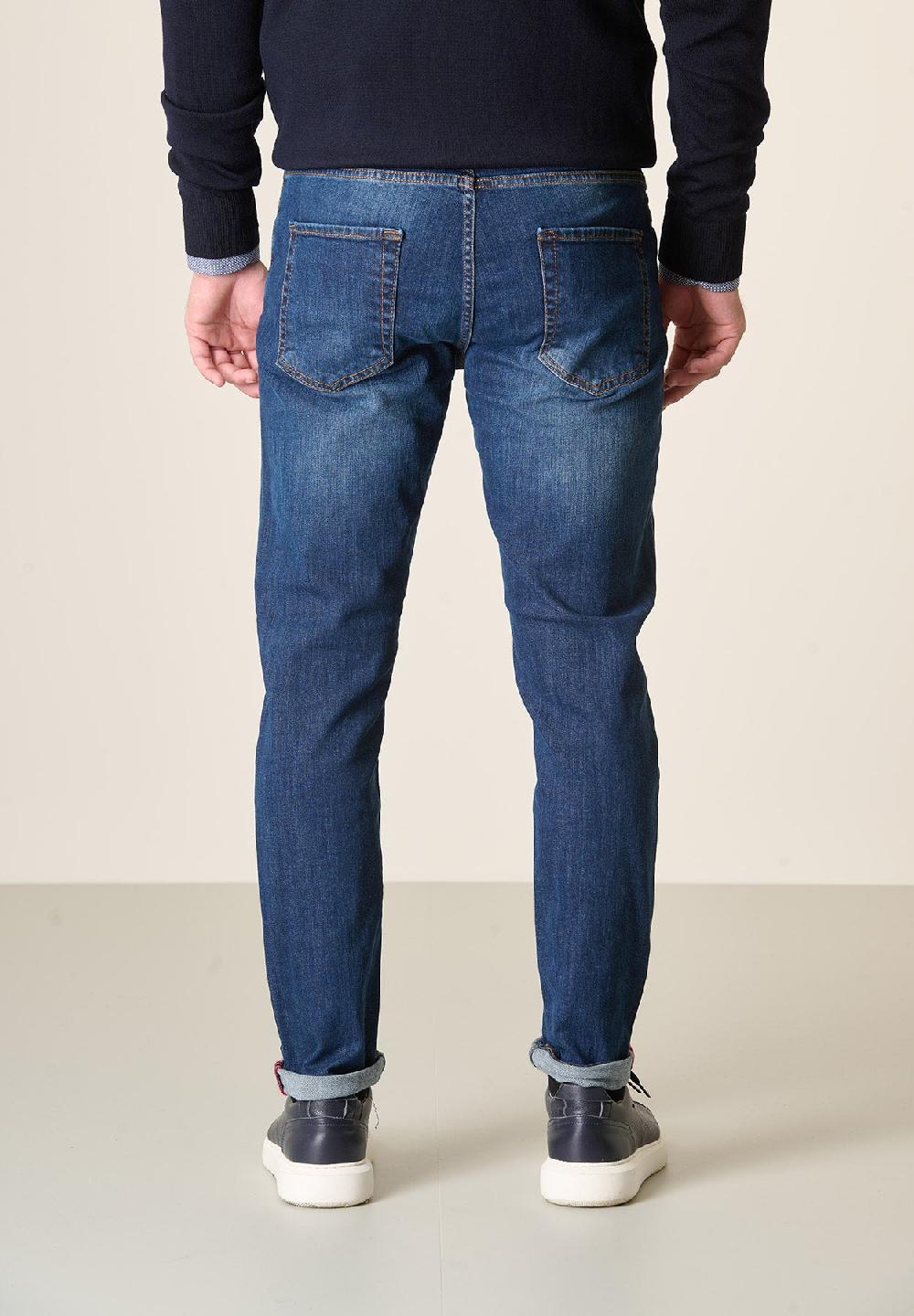 Angelico Jeans lavaggio scuro cotone stretch slim fit Vendita