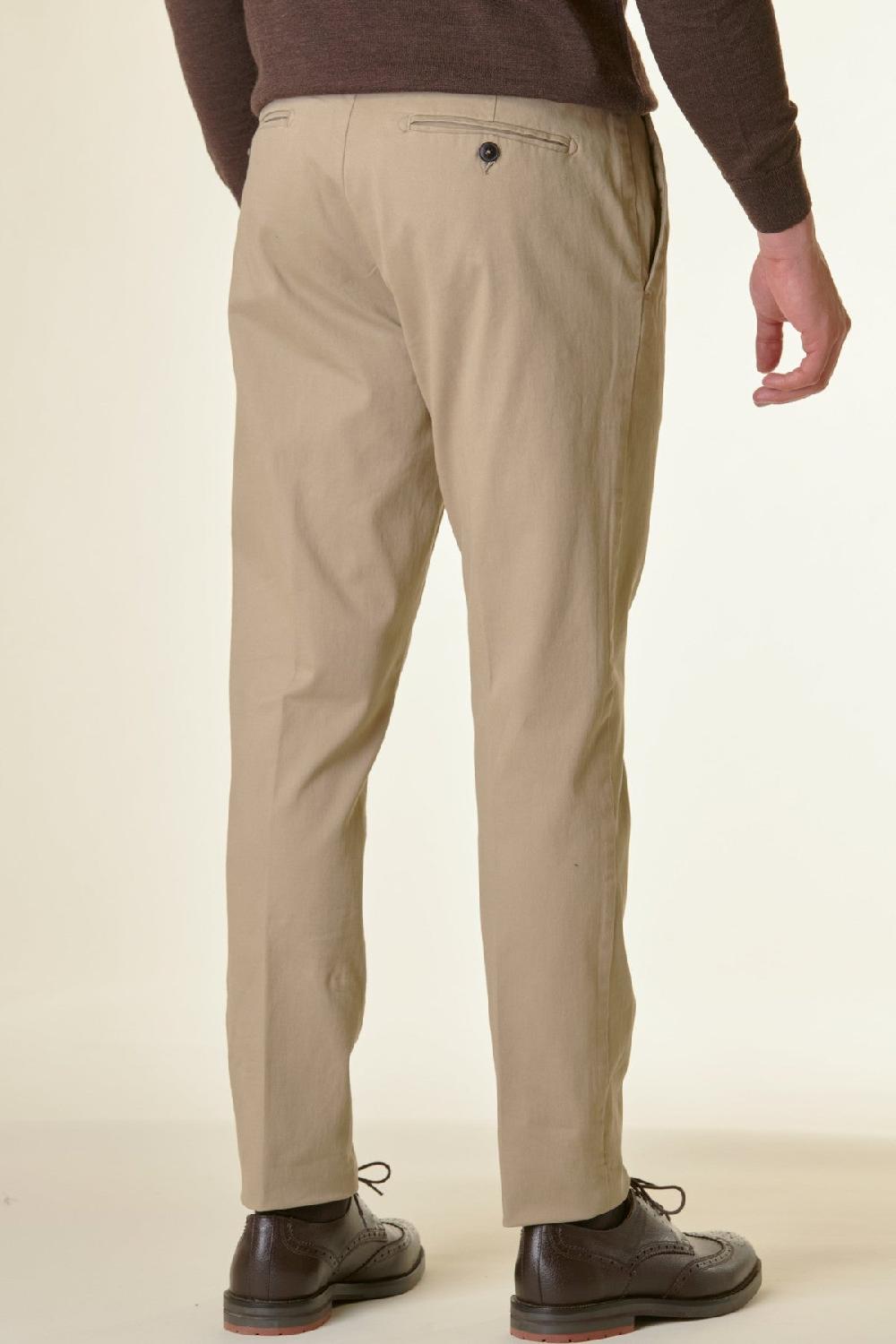 Angelico Pantalone sabbia twill stretch slim Promozione