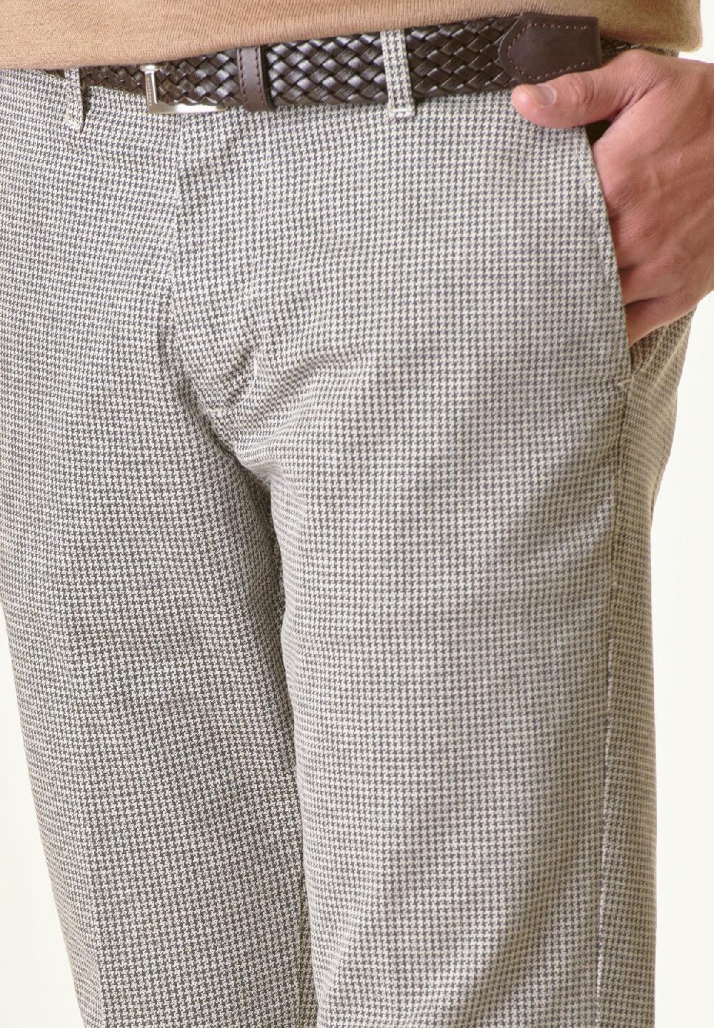 Angelico Pantalone gesso-nero piedpul regular Spedizione Gratuita