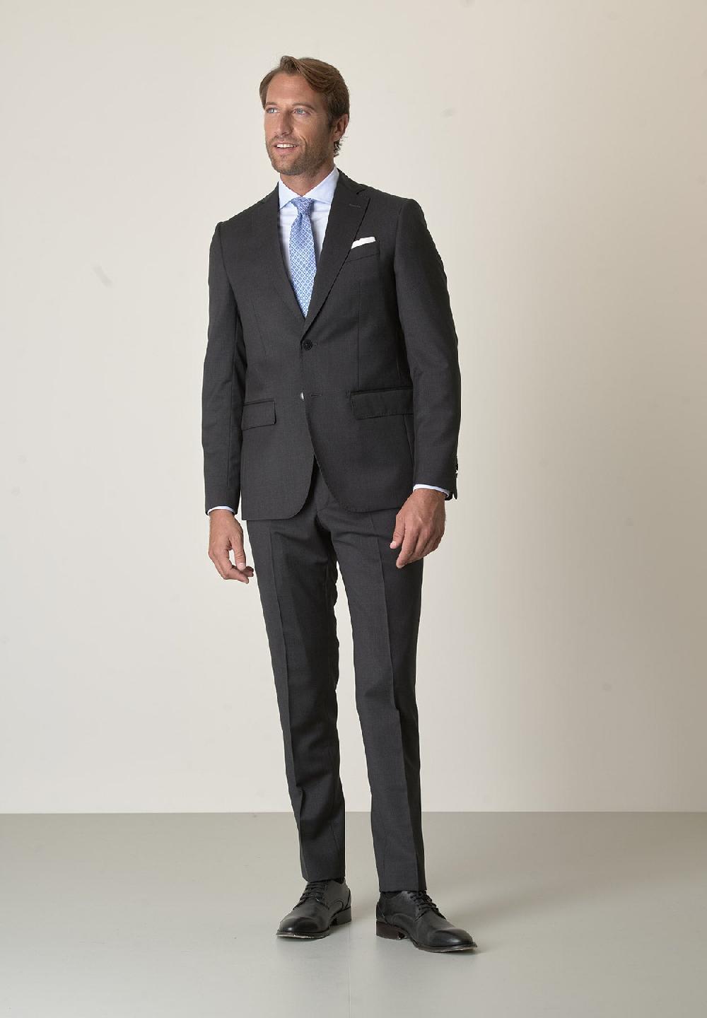 Angelico Abito antracite sallia lana vergine super 100s custom fit Qualità Garantita