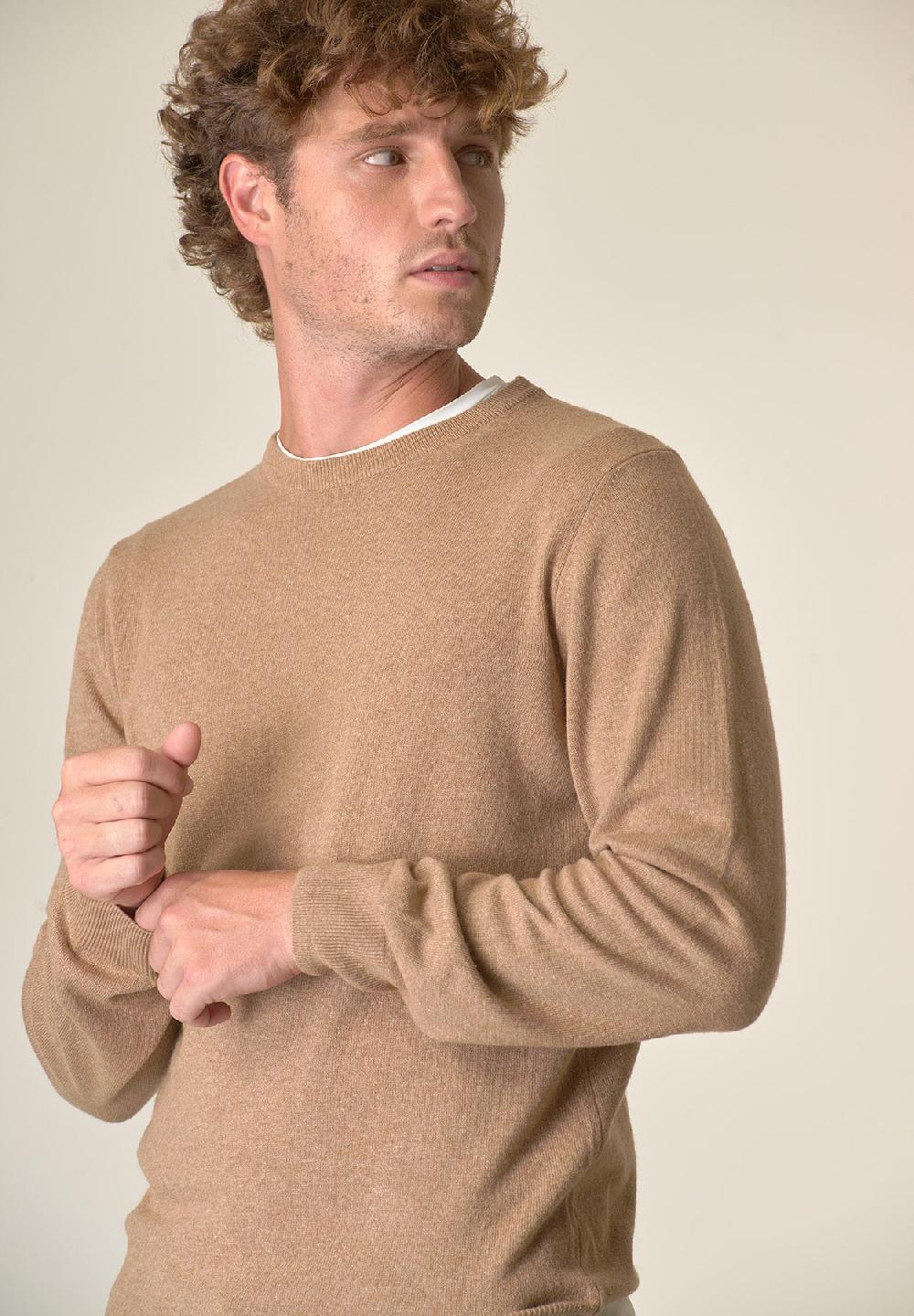 Angelico Girocollo cammello misto cashmere Acquista Ora