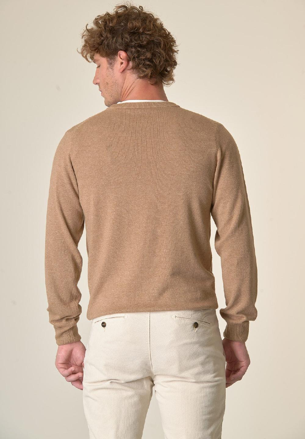 Angelico Girocollo cammello misto cashmere Acquista Ora
