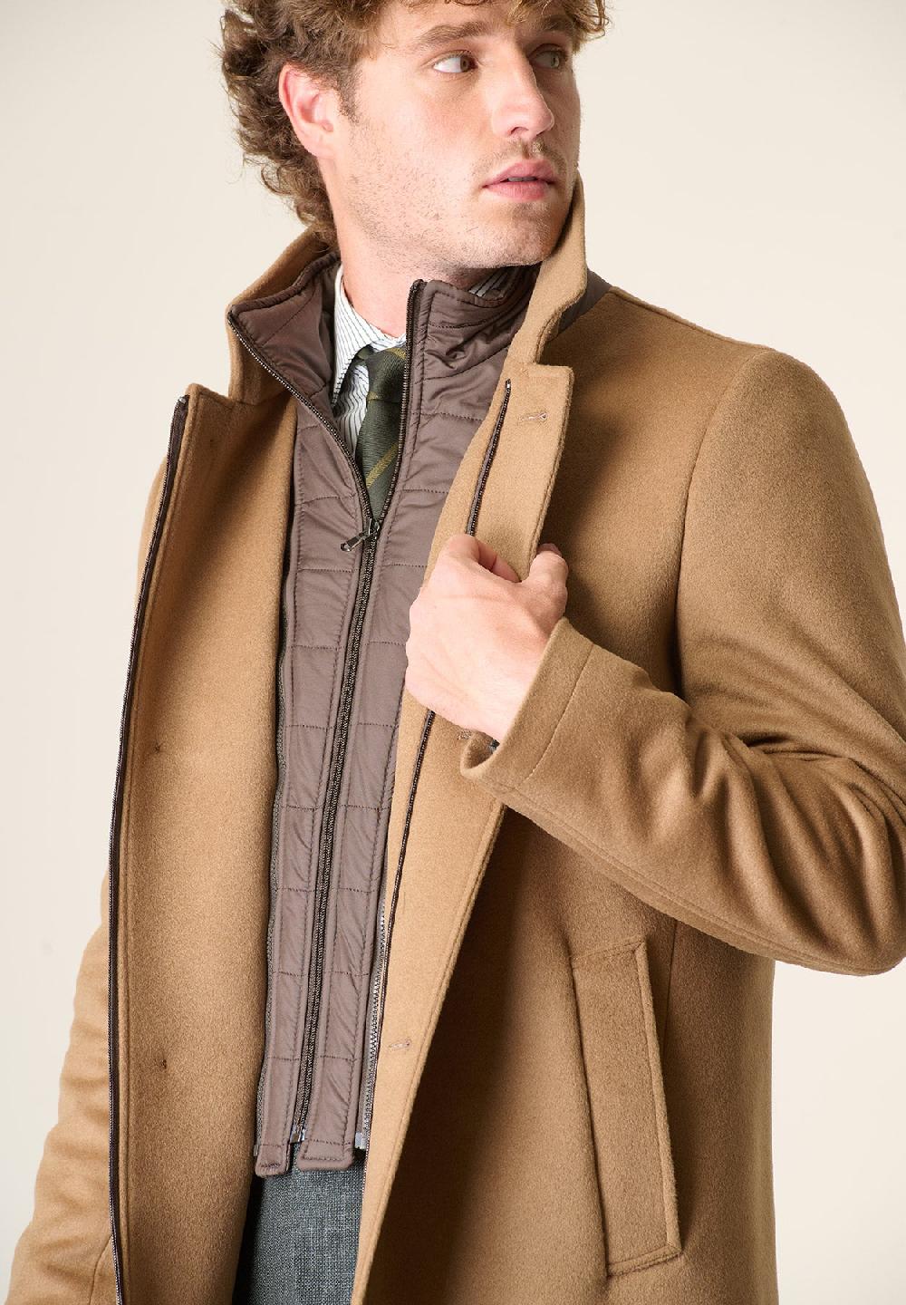 Angelico Cappotto cammello coreano pettorina staccabile Offerta