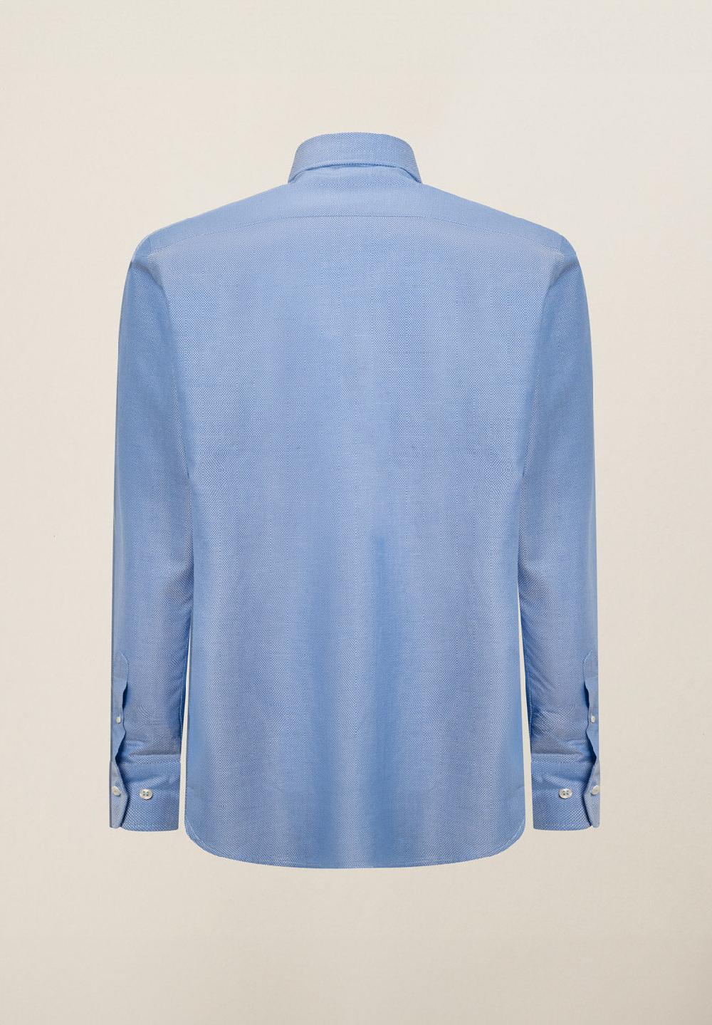 Angelico Camicia azzurro microdisegno cotone regular fit I Più Venduti