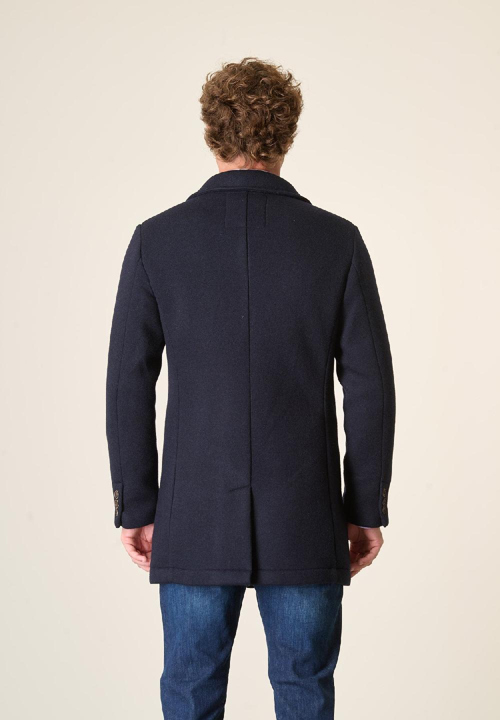 Angelico Cappotto blu sfoderato pettorina staccabile Vendite Flash