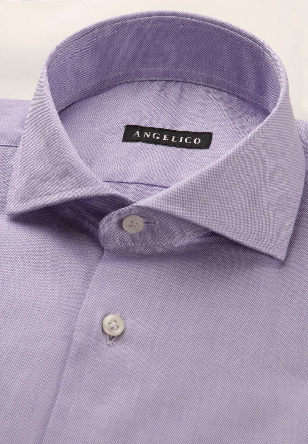 Angelico Camicia glicine oxford cotone slim fit Negozio
