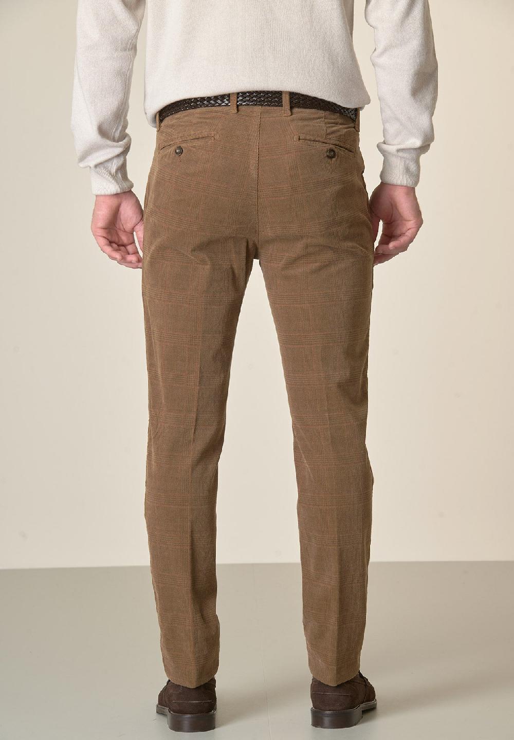 Angelico Pantalone bruciato fustagno Galles tinto capo slim fit In Linea