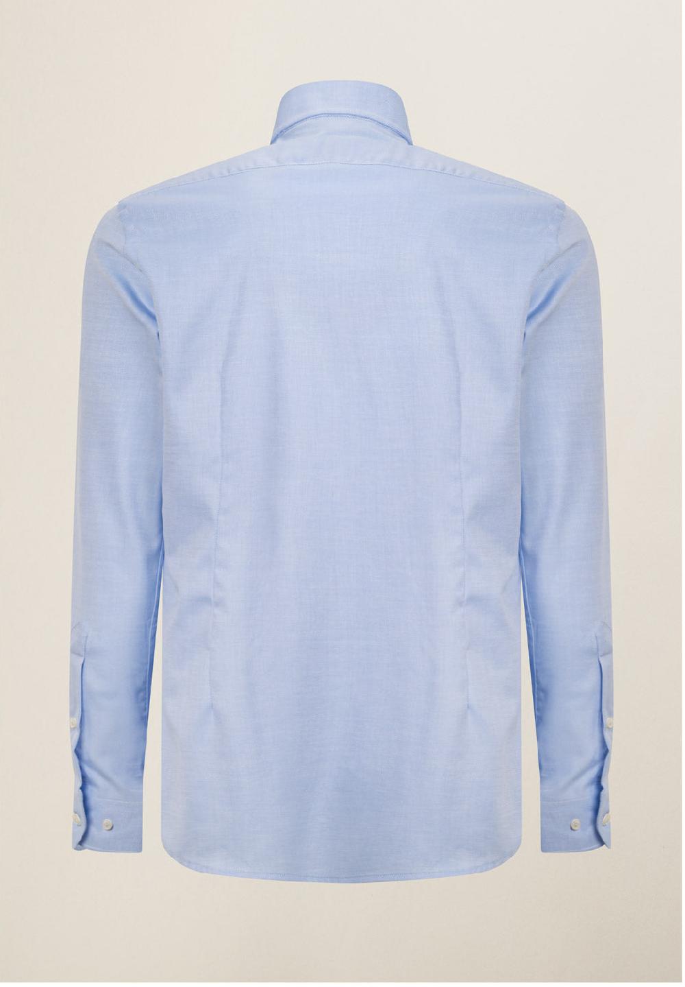 Angelico Camicia azzurra no-stiro cotone custom fit Vendita