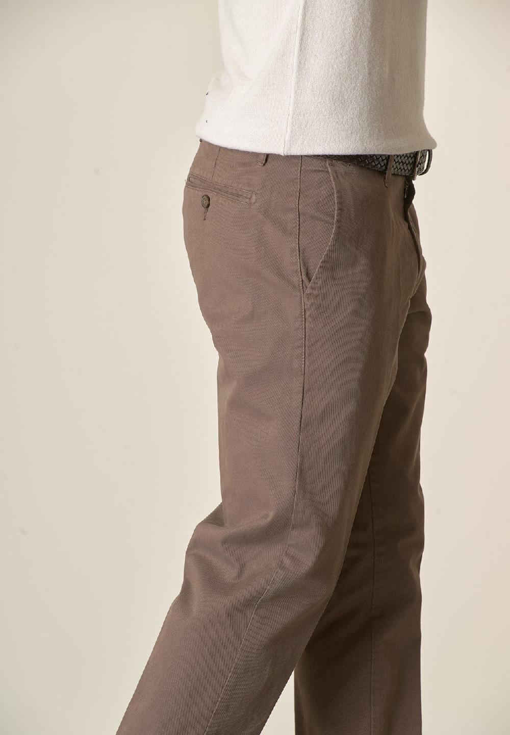 Angelico Pantalone fango tricotina cotone stretch regular fit Novità