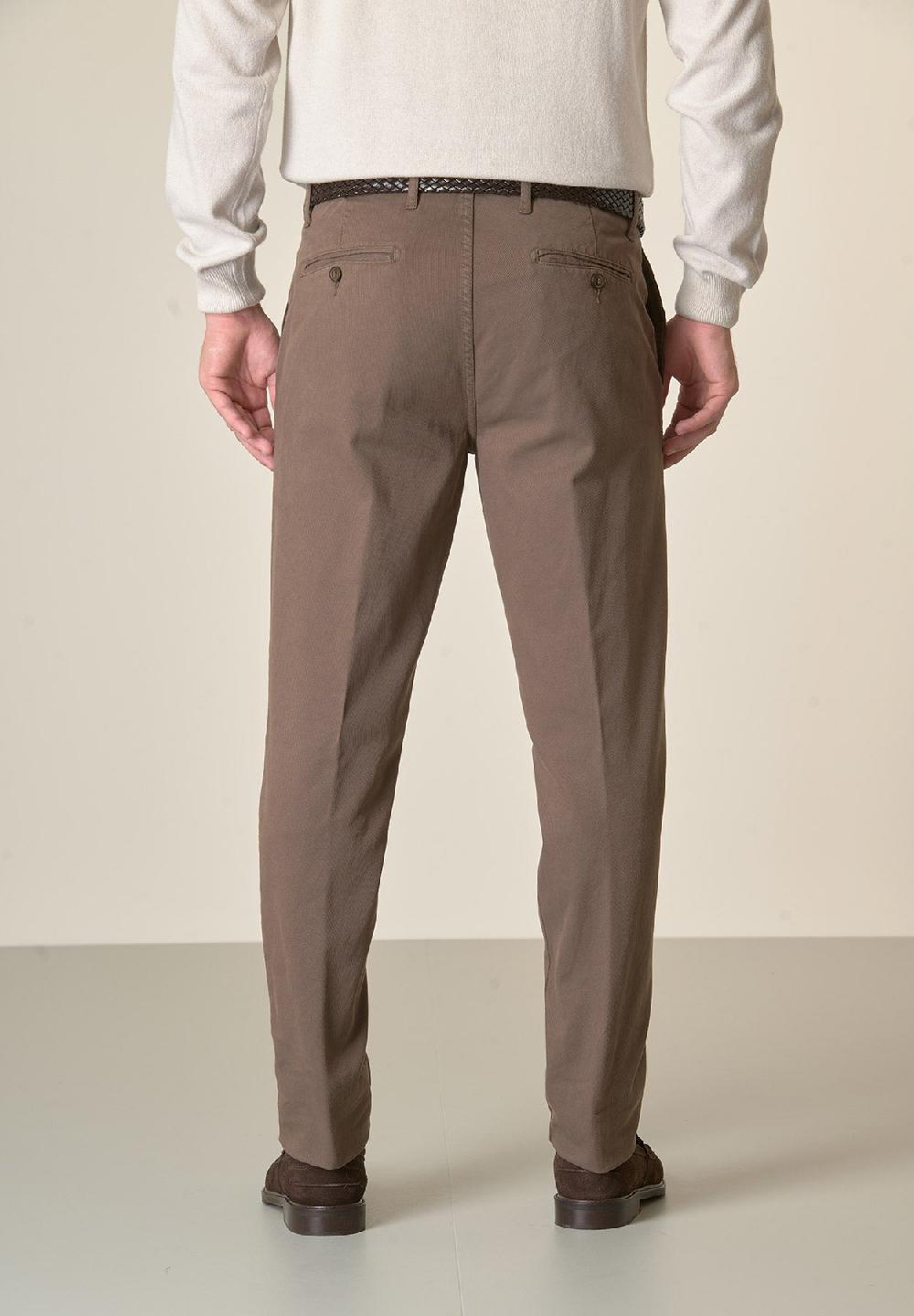 Angelico Pantalone fango tricotina cotone stretch regular fit Novità