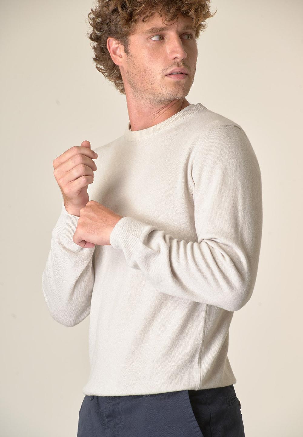 Angelico Girocollo grigio chiaro misto cashmere Offerta