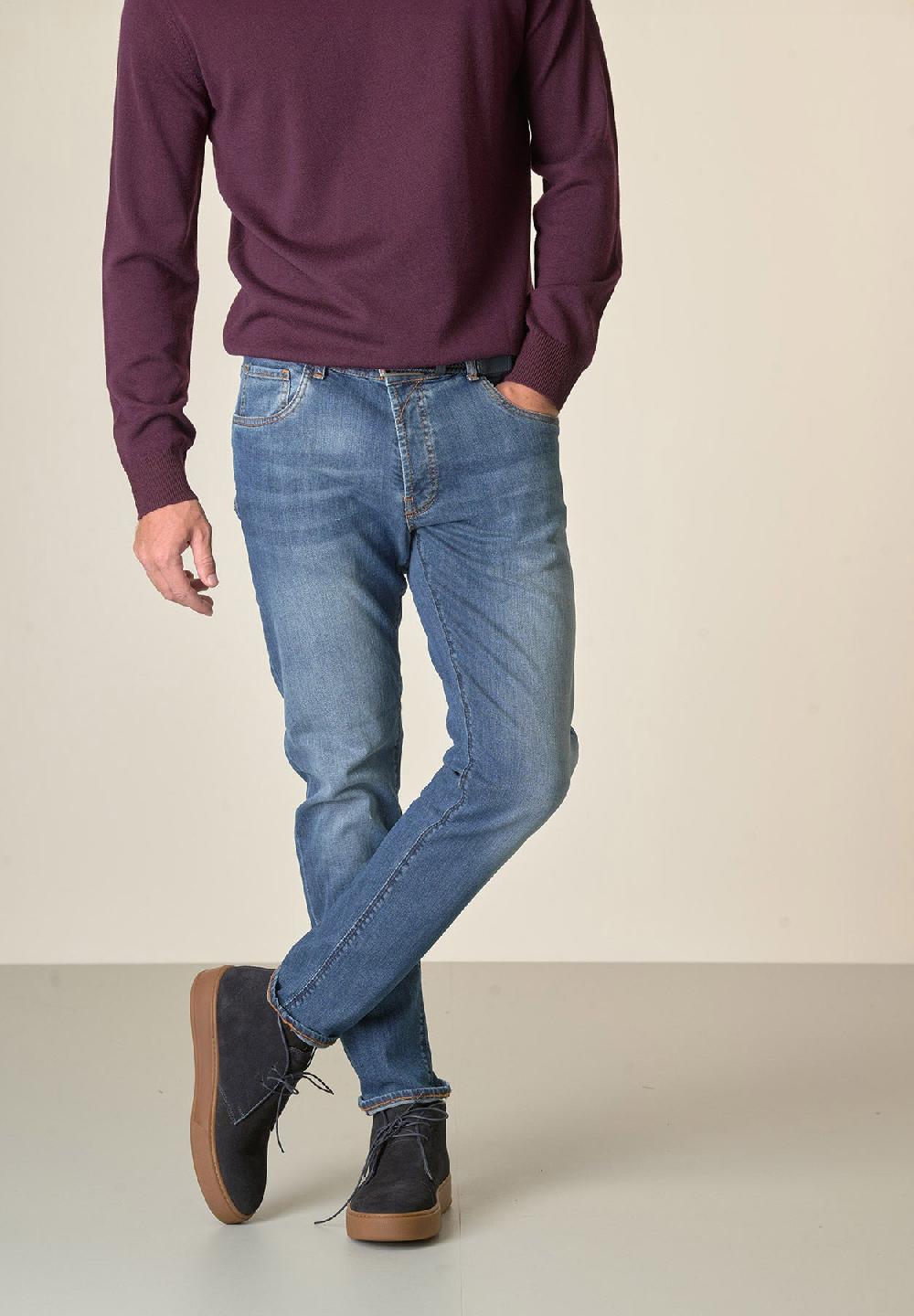 Angelico Jeans lavaggio medio cotone stretch slim fit
