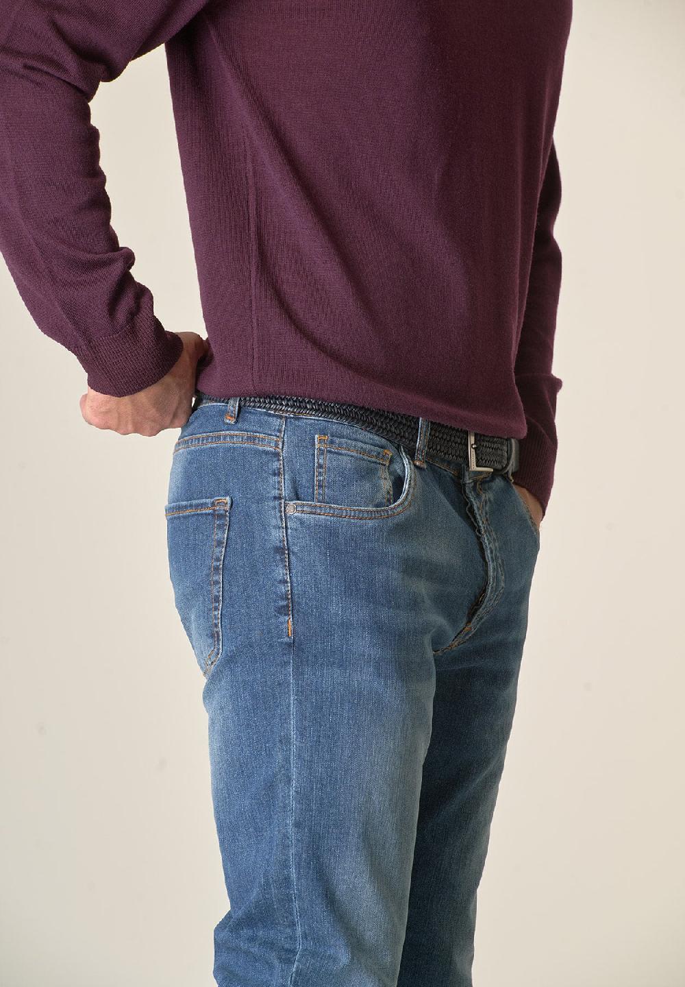 Angelico Jeans lavaggio medio cotone stretch slim fit Economico