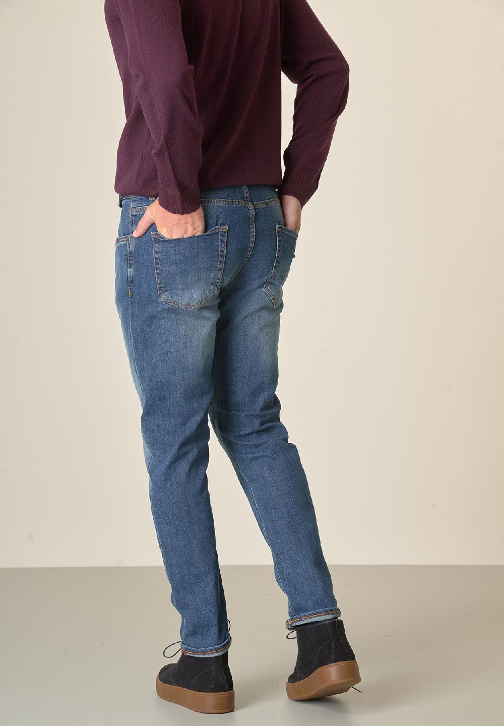 Angelico Jeans lavaggio medio cotone stretch slim fit Economico