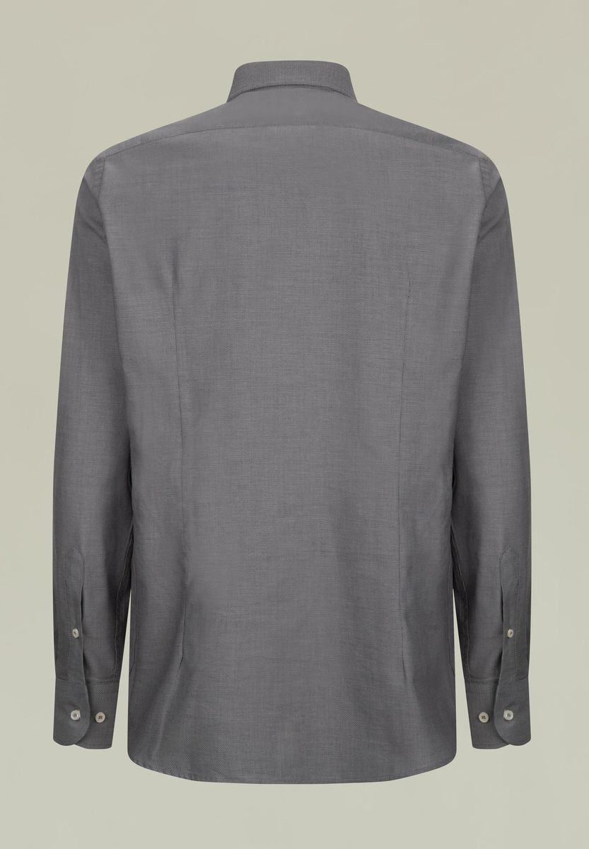 Angelico Camicia grigio scuro armatura slim Vendite Flash
