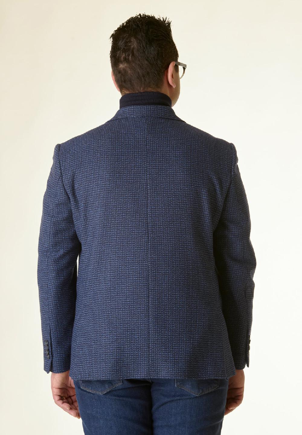 Angelico Giacca blu piedpul comfort fit corto Italy