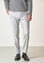 Angelico Pantalone grigio chiaro flanella lana vergine custom fit Qualità
