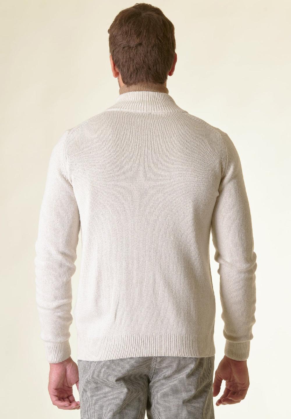 Angelico Giacca in maglia ecrù mano cashmere Acquista Ora