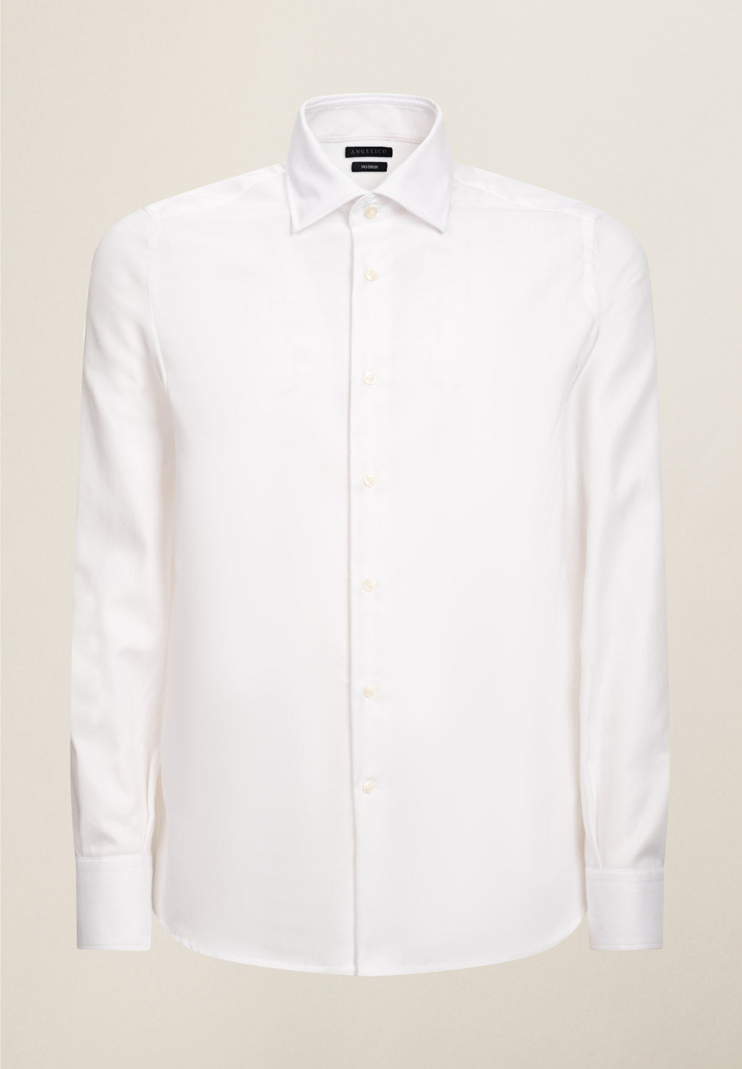 Angelico Camicia bianca no-stiro cotone custom fit Consegna Veloce
