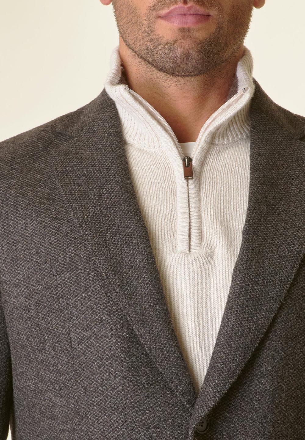 Angelico Giacca Moro tweed operata foderata custom Fino Al -60%