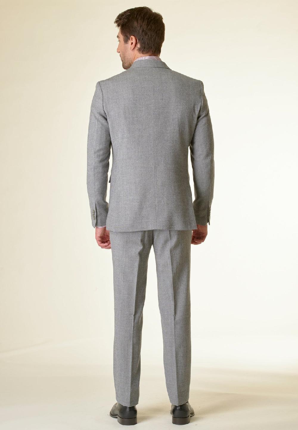 Angelico Abito grigio microdisegno lana stretch custom fit Sottocosto