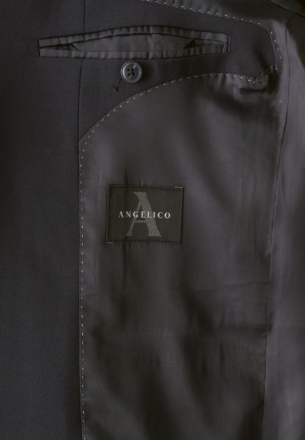 Angelico Abito blu scuro saglia di lana comfort fit corto Online