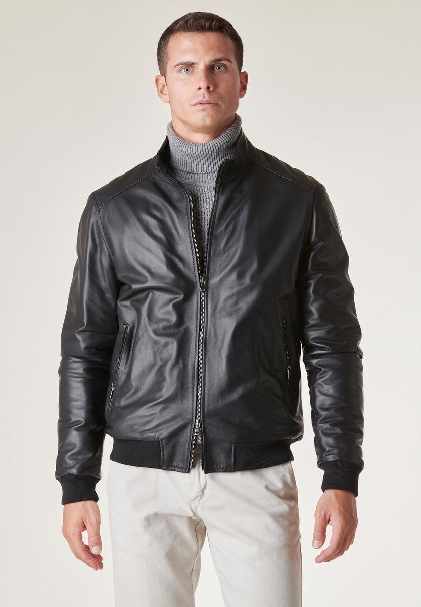 Angelico Bomber nero nappa Saldi