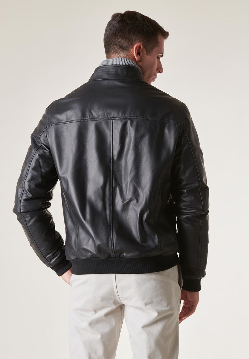 Angelico Bomber nero nappa Saldi