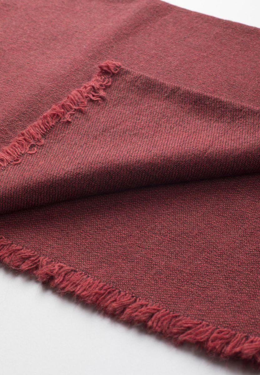 Angelico Sciarpa rosso scuro con frange nere I Più Venduti