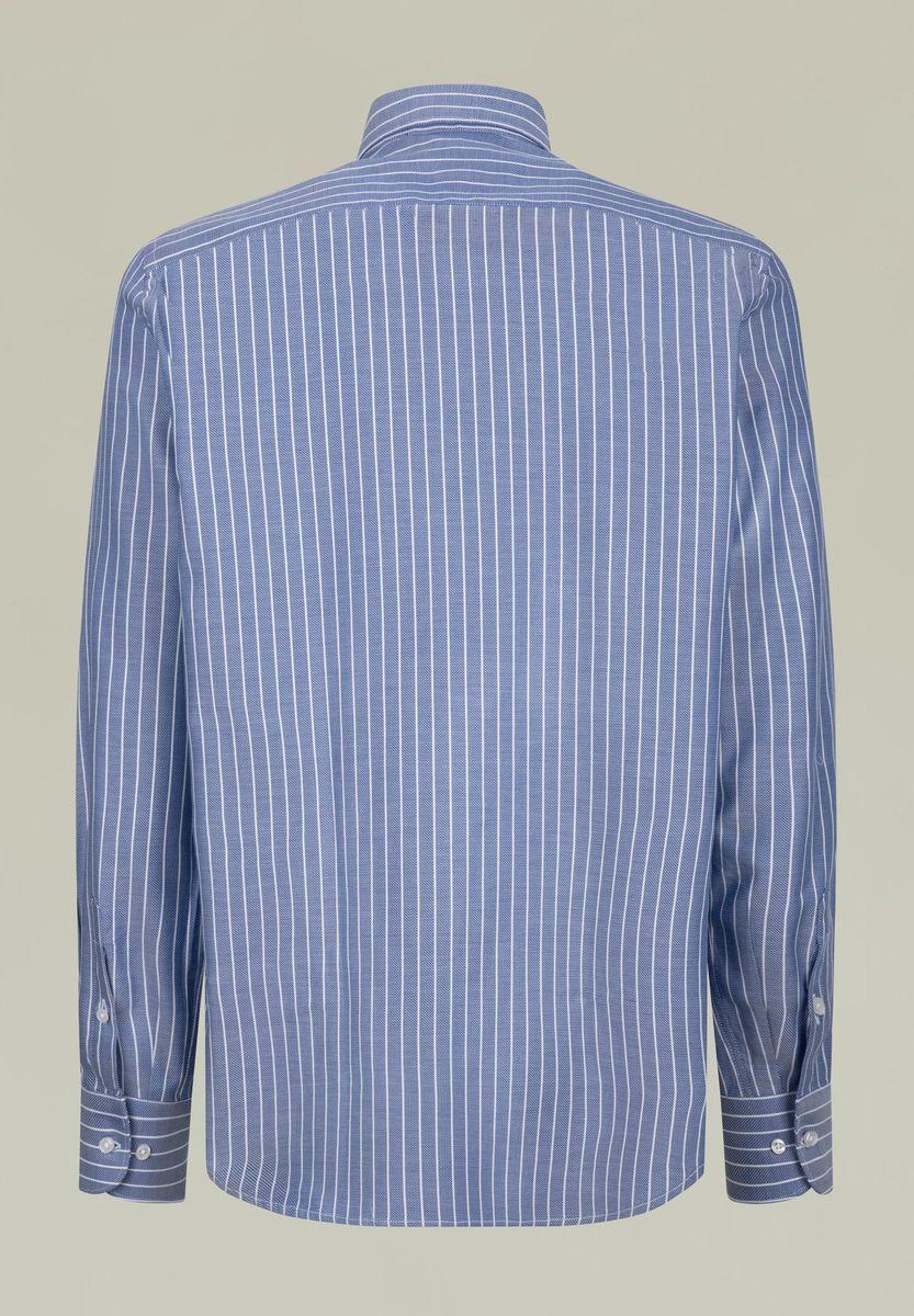 Angelico Camicia blu chiaro gessata bianca BD regular fit Negozio