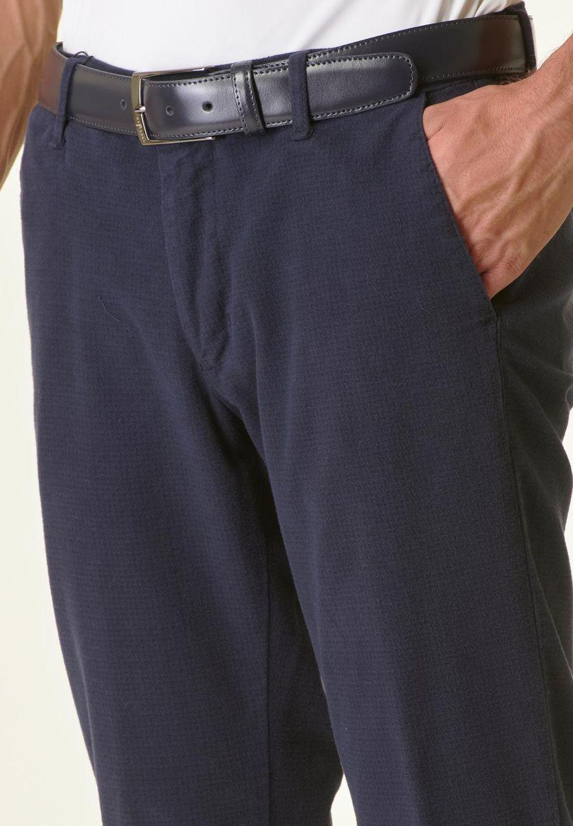 Angelico Pantalone blu pied poule fustagno slim 2025
