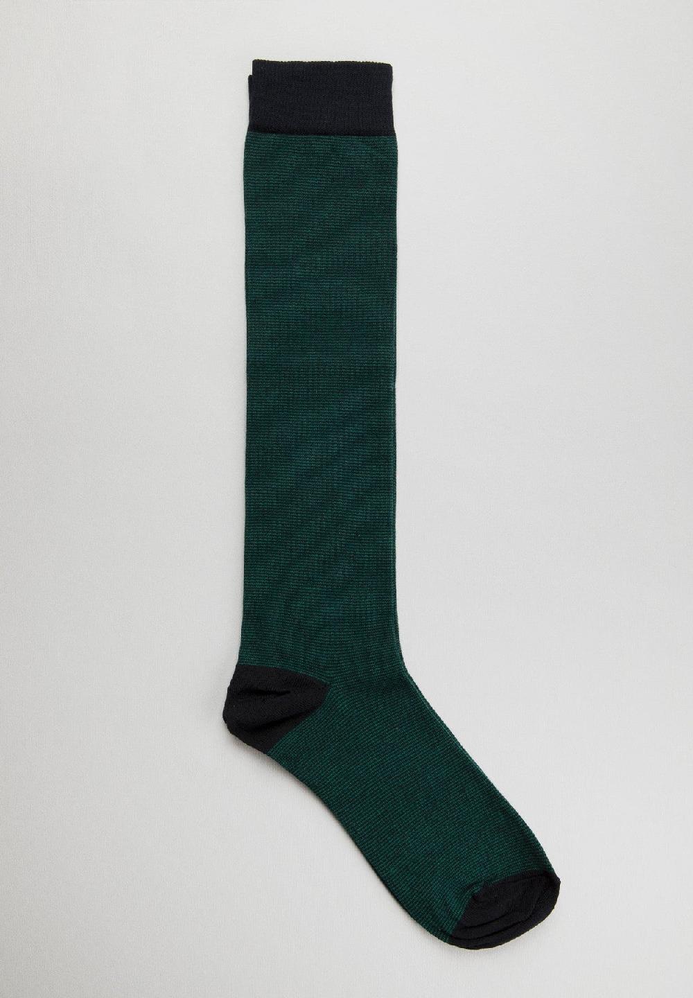 Angelico Calza verde millerighe