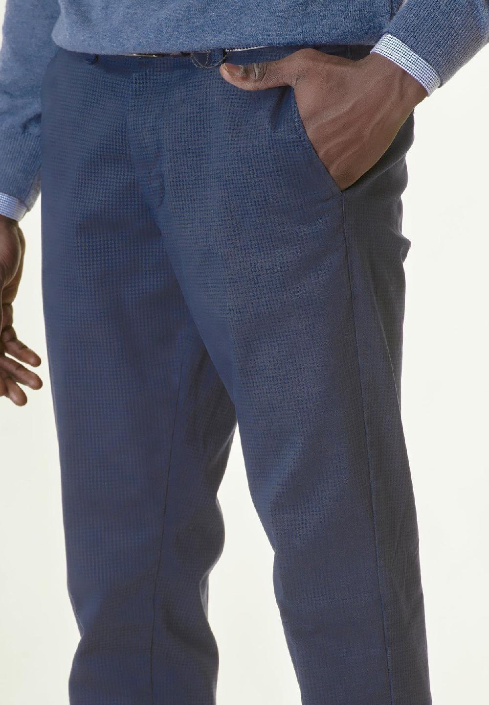 Angelico Pantalone blu piedpul regular In Linea