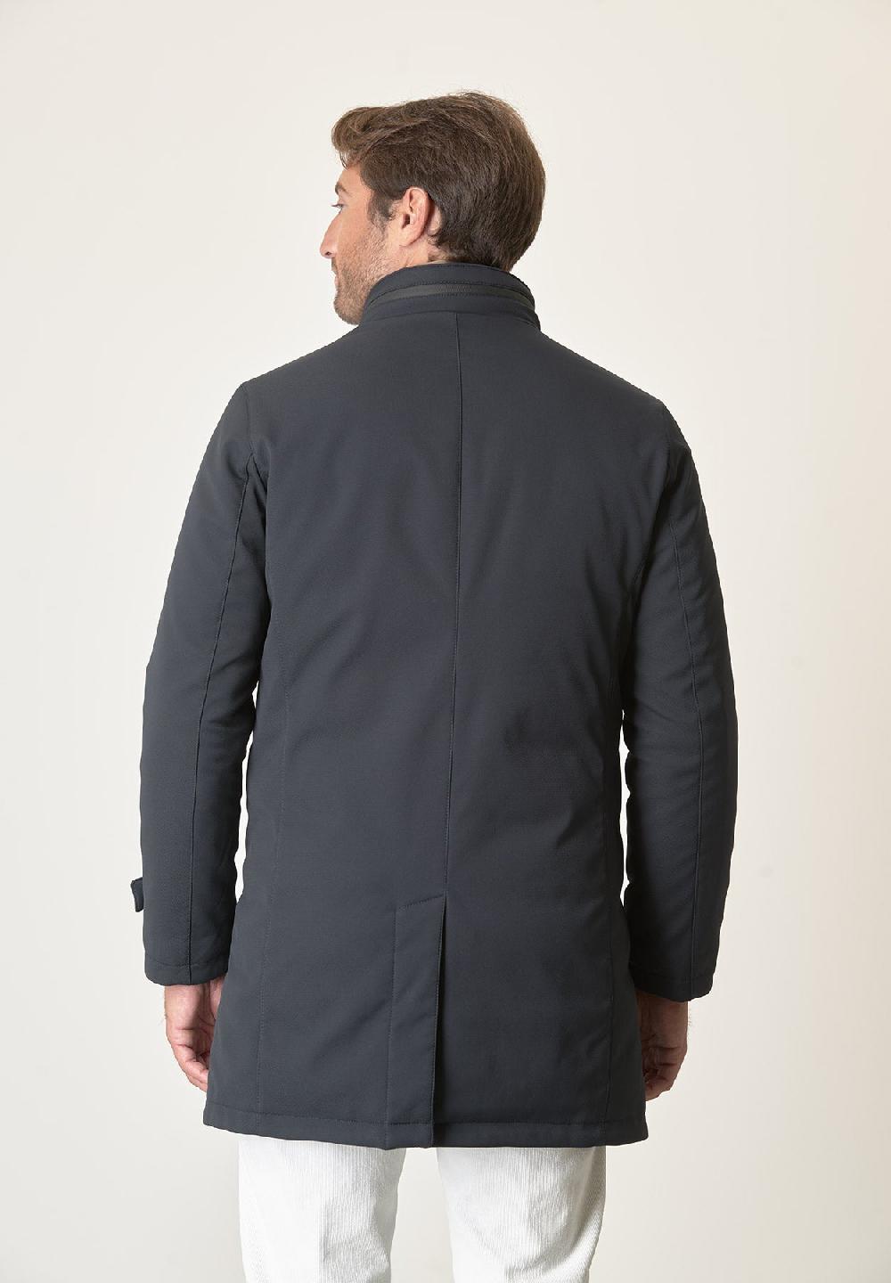 Angelico Cappotto tecnico blu trama leggera impermeabile Nuovo