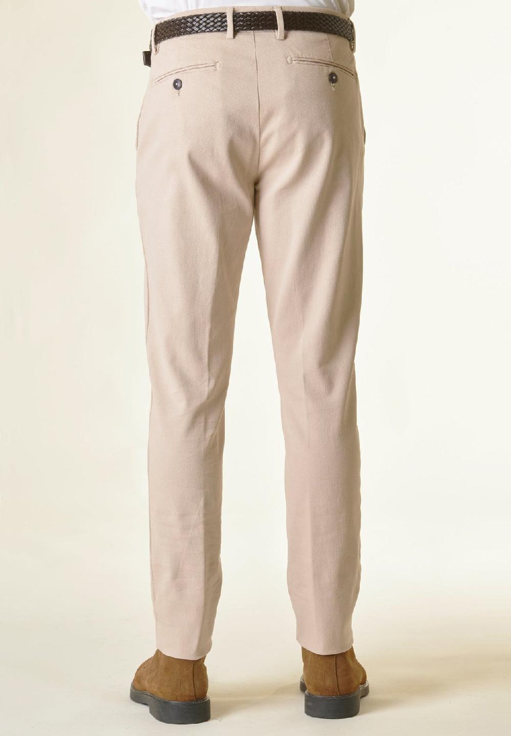 Angelico Pantalone beige armatura cotone slim Spedizione Gratuita