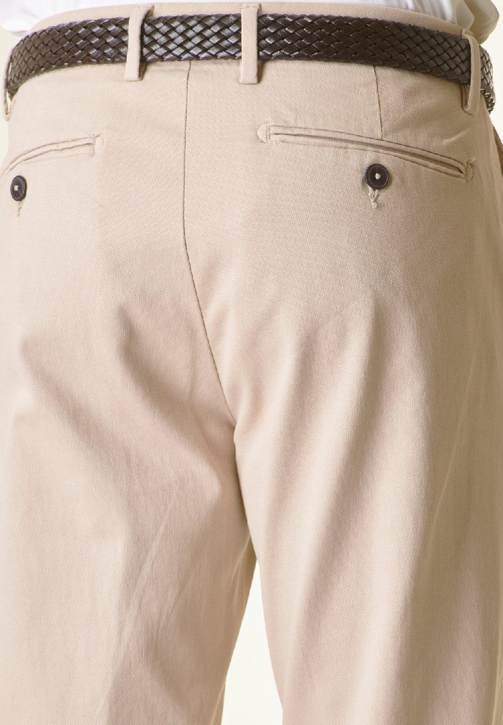 Angelico Pantalone beige armatura cotone slim Spedizione Gratuita