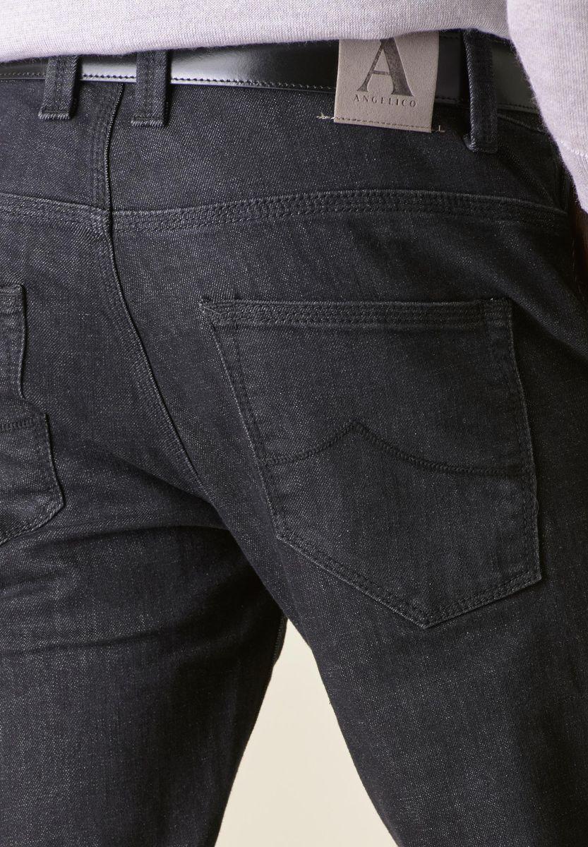 Angelico Jeans Nero 5tasche America risvolto fondo Custom Pezzi Unici