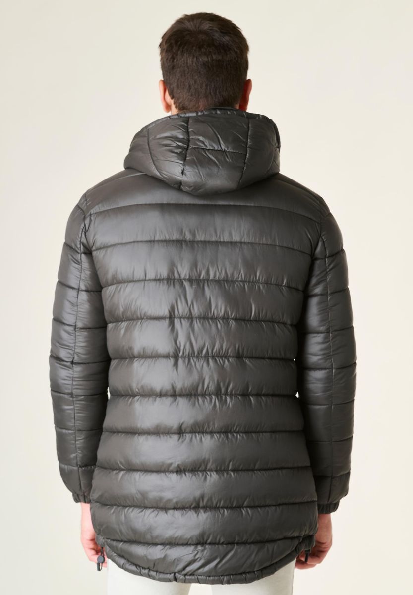 Angelico Giaccone fango lungo trapuntato cappuccio anorak Qualità Garantita