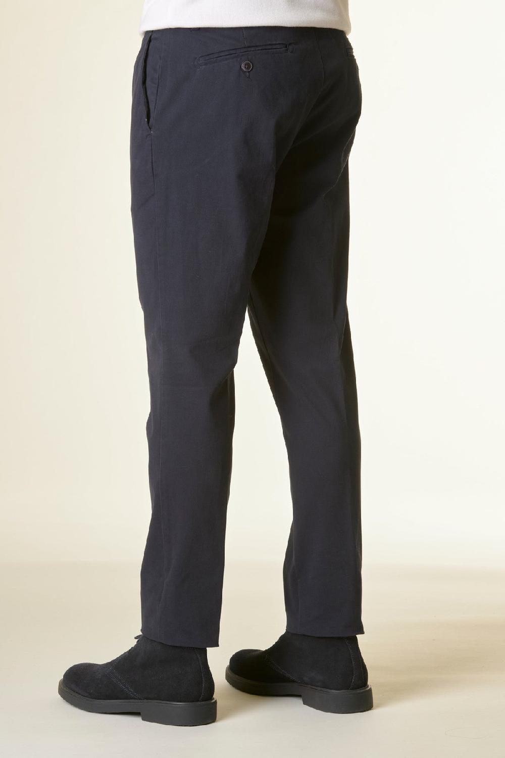 Angelico Pantalone blu twill stretch slim Promozione Limitata