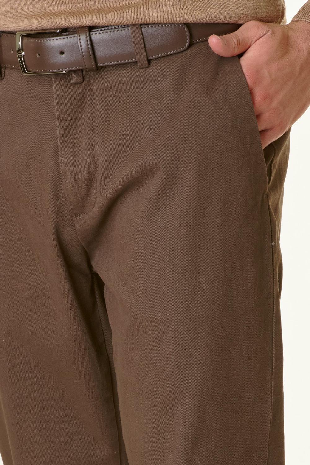 Angelico Pantalone moro twill stretch slim Shopping Online