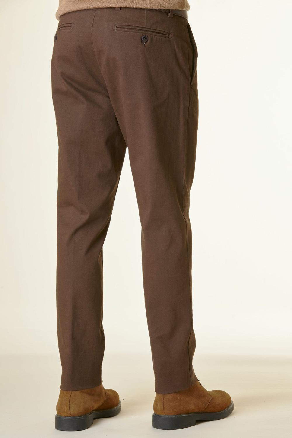 Angelico Pantalone moro twill stretch slim Shopping Online