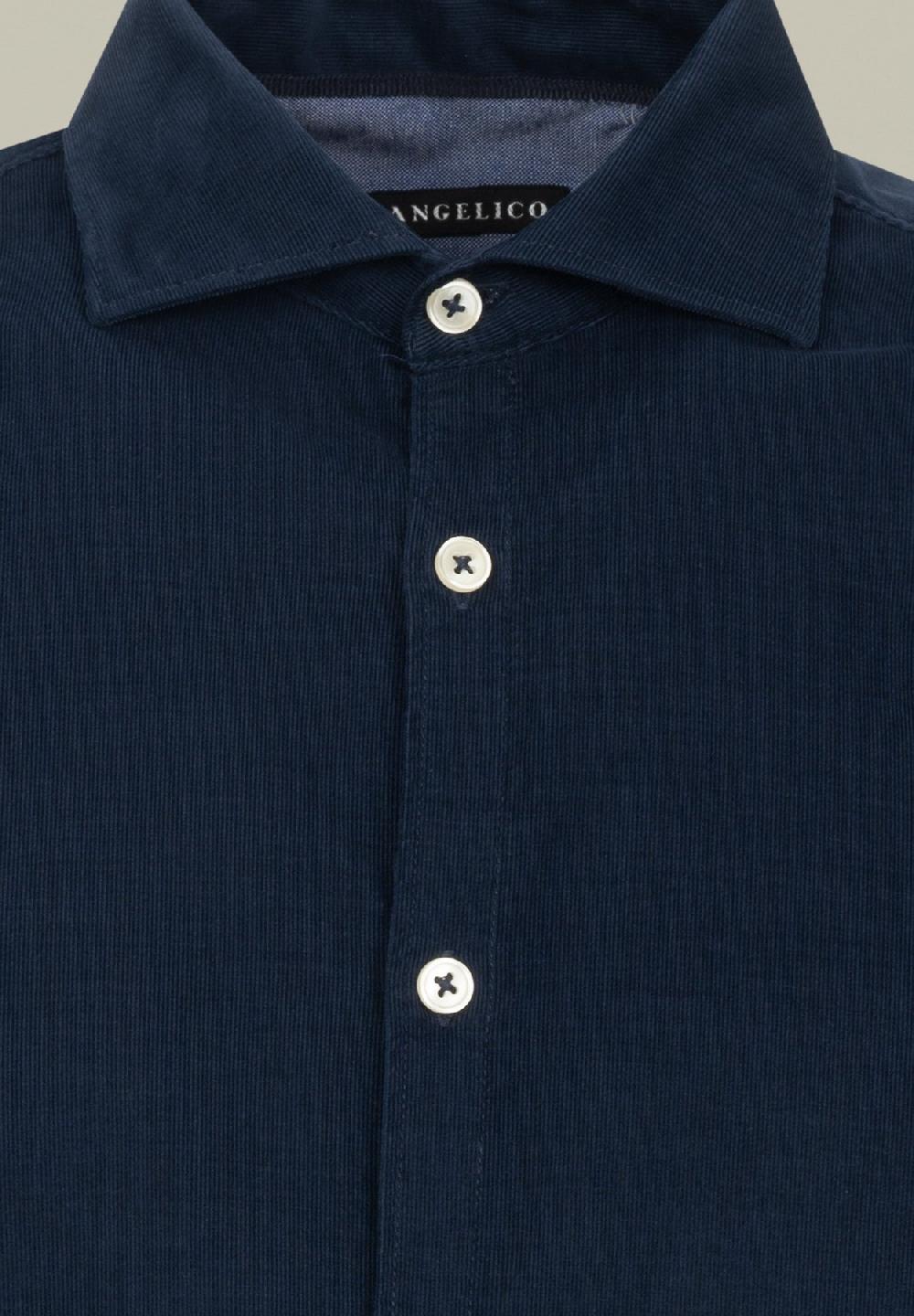 Angelico Camicia blu velluto Novità