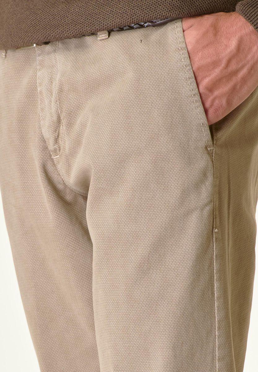 Angelico Pantalone mastice cotone micro-stampa regular Offerta