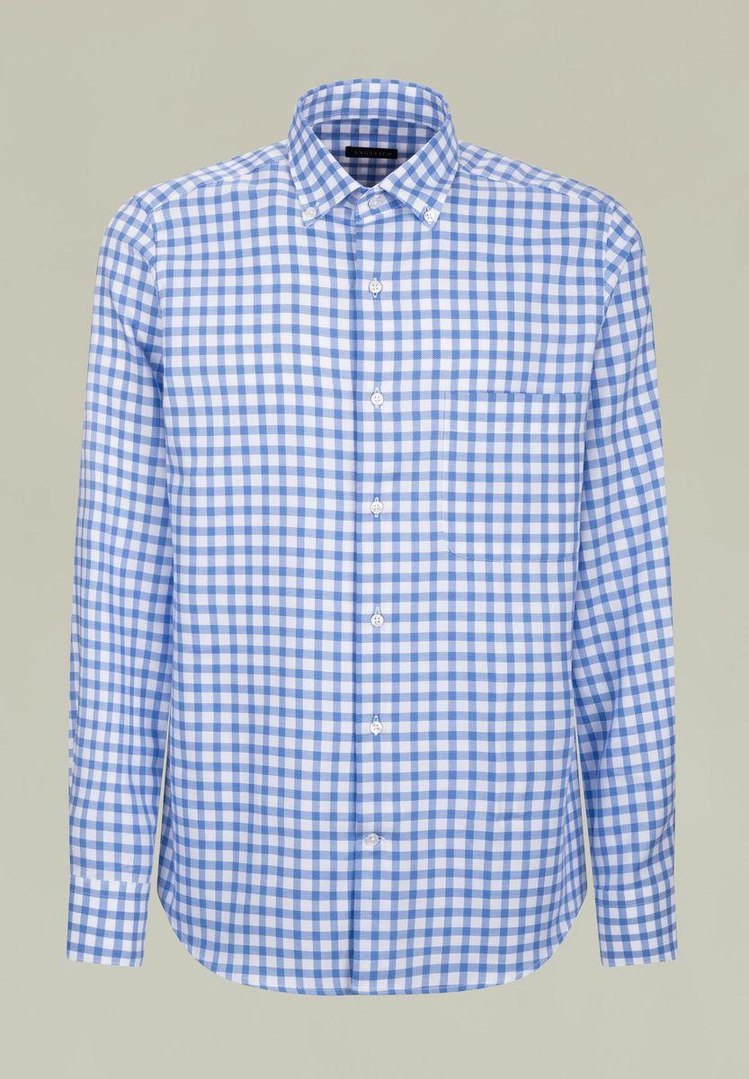 Angelico Camicia quadri azzurro-bianco BD regular fit